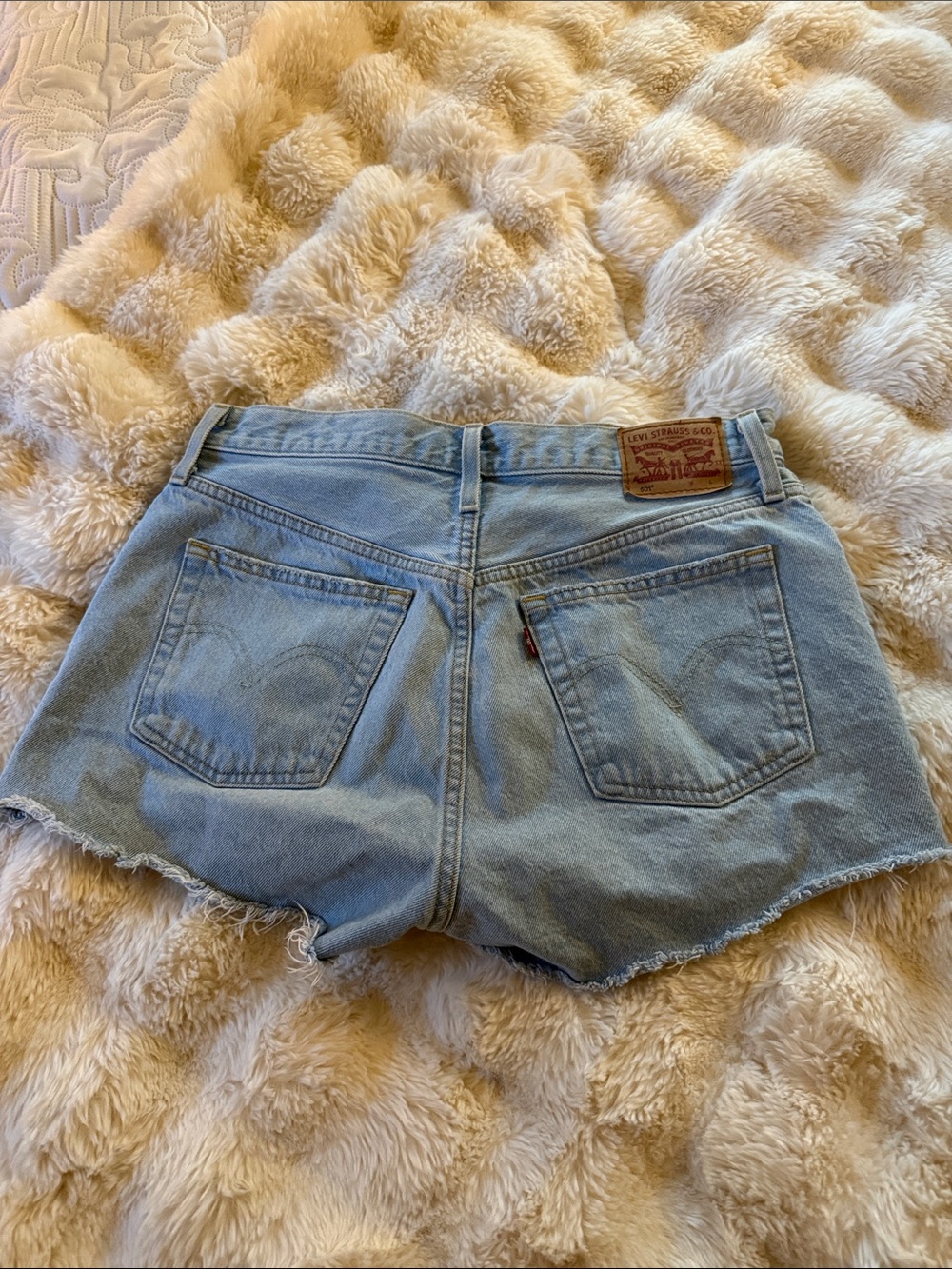 Levi's Light Wash Denim Cutoff Shorts